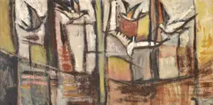 April Landscape - St by Tony O'Malley, 1962, Oil on board, sold Jul 2018