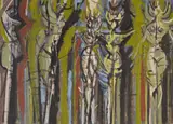 Dryads Oil by Anthony Gross, Oil on canvas, sold Jul 2018