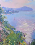 Le Baie de Cap-Ferrat by Pierre Bittar, Oil on canvas, sold Jul 2018