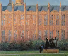 Rodin in London Oil by Robert Brown, Oil on canvas, sold Jul 2018