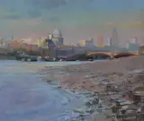 Low Tide, St by Robert Brown, Oil on canvas, sold Jul 2018