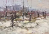 Vicchio di Mugello Oil by Ubaldo Ballerini, Oil on canvas, sold Jul 2018