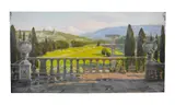 Italian landscape Oil by Mao Wen Biao, Oil on canvas, sold Jul 2018