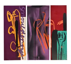 Coat Rack Number 1 by Bruce McLean, 1991, Mixed media on steel in three parts One signed, one signed and dated, offered Jul 2018