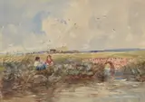 An interpretation of David Cox Watercolour Signed with initials lower right 23.5 x 34cm (9¼ x 13¼ in.) Provenance: The Cotman Gallery, Birmingham by Hercules Brabazon Brabazon, Watercolour, offered Jul 2018