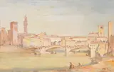 Ponte Vecchio, Florence Watercolour Signed 28 x 44.5cm (11 x 17½ in.) λ Indicates that this lot may be subject to Droit de Suite royalty charges by Charles Cundall, Watercolour, sold Jul 2018