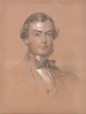 Portrait of a gentleman Charcoal and chalk on brown paper Signed and dated 1855 lower left 59 x 44.5cm (23 x 17½ in.) Provenance: Abbott & Holder, London by George Richmond, 1855, Charcoal and chalk on brown paper, offered Jul 2018