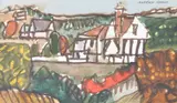 Kent Landscape Watercolour Signed upper right 10 x 17.5cm (3¾ x 6¾ in.) Alfred Cohen (1920 by Alfred Cohen, Watercolour, sold Jul 2018