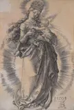 Virgin on a Crescent with a Starry Crown Engraving, [B.31;H.32] 11.5 x 7.5cm (4 1/2 x 3in.) Provenance: Ex-collection B by Albrecht Durer, Engraving, sold Jul 2018