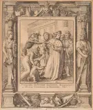 After Jacques van Artois A group by a Pond Engraving by Wenceslaus Hollar, Engraving, offered Jul 2018