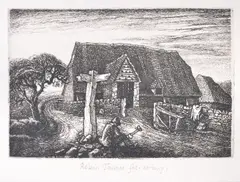 Wiltshire Roadmaker Etching Signed in by Robin Tanner, Etching, offered Jul 2018
