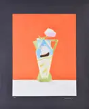 Still Life on Vermillion Screenprint in colours by Craigie Aitchinson, Screenprint in colours, sold Jul 2018