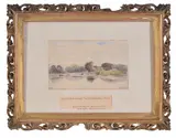 Eel Pie House, Twickenham; Tending Sheep Pencil and watercolour heightened with bodycolour, Tending Sheep by John Linnell, 1861, Pencil and watercolour, offered Jun 2018