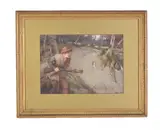 Shooting Rabbits Watercolour Signed with initials and dated by John Dawson Watson, 1888, Watercolour, offered Jun 2018