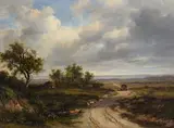 The road over the common by Patrick Nasmyth, Oil, sold Apr 2018