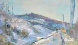 Route de village, Hondouville-sur-Iton by Albert Lebourg, Oil on canvas, sold Apr 2018