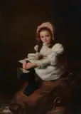 Portrait of a young girl Oil on canvas Signed and dated 1881 lower right 136.5 x 94cm (53 3/4 x 37in.) by William R. Symonds, 1881, Oil on canvas, offered Apr 2018
