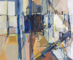 Far Door Oil by Olwen Jones, Oil on canvas, sold Apr 2018