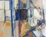 Far Door Oil by Olwen Jones, Oil on canvas, sold Apr 2018