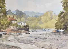 Helford River by Bert Wright, Watercolour, offered Apr 2018
