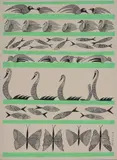 Rows of Birds by Scottie Wilson, Pen and gouache, sold Apr 2018