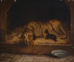 Expectation Oil on canvas Signed and dated 1881 lower right 49 x 59cm (19 1/4 x 23 1/4in.) by Thomas Seel, 1881, Oil on canvas, sold Feb 2018