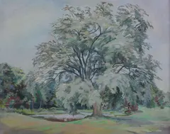 The Woodside Willow Oil by David Rolt, Oil on canvas, sold Feb 2018