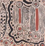 Untitled by Nyurapayia Nampitjinpa, Acrylic on linen, sold Feb 2018