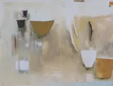 Still Life Floating W by Ffiona Lewis, 1996, Oil on board, sold Feb 2018