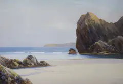 West Bude, Cornwall by John Whiteley, gouache, sold Jun 2021