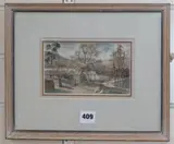 Sheer Gomshall by Tim Dolby, watercolour and gouache, offered Jun 2021