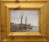 River view by Ken Moroney, oil on board, sold May 2021