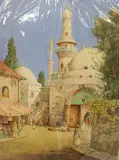 Eastern Minarets by James McGavin Greig, watercolour, sold May 2021