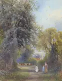 Chellaston Church by Frank Gresley, watercolour, sold May 2021