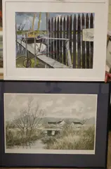 Newhaven, 1979' and a lithograph by Jeremy King (b by Roland Collins, Wood, sold May 2021