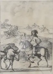 Pack Mules by Austin Robert Sargent, etching, sold May 2021