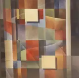 NYC Abstract by Jonathan Myles-Lea, 2007, lithograph, sold May 2021