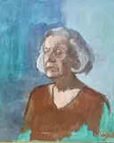 Portrait of a lady by Toby Ward Neac, oil on canvas, sold May 2021