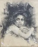 Dark Forebodings by Imre Hofbauer, mixed media, sold May 2021