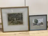 Woodland scene with deer by Samuel Bough, watercolour, sold May 2021