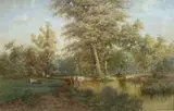 Autumn, Huntingdonshire by James Whaite, watercolour, sold May 2021