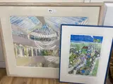 Architectural study - Interior Whitefriars by Olwen Jones, watercolour, offered May 2021