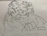 Lovers by Barbara Tribe, lithograph, sold May 2021