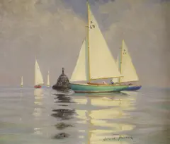 Julia' and 'Helena by Deryck Foster, oil on board, sold May 2021