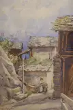 At Les Marecoltes by Evelyn Rimington, watercolour, sold May 2021