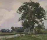River landscape by Lucy Willis Finch, watercolour, sold May 2021