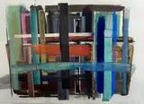 Untitled abstract by Richard Kidd, mixed media on paper, sold May 2021