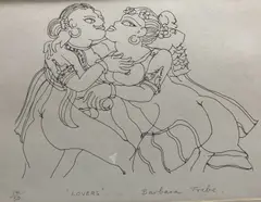 Lovers by Barbara Tribe, lithograph, sold May 2021