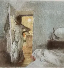 Nude I by Bernard Dunstan, lithograph, sold Apr 2021