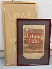 I shop therefore I am 1990 by Barbara Kruger, lithograph, sold Apr 2021
